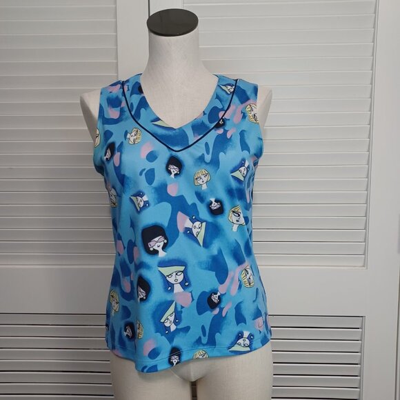 Terry Cycling  Sleeveless Jersey Faces Print Back Pockets - Picture 2 of 11